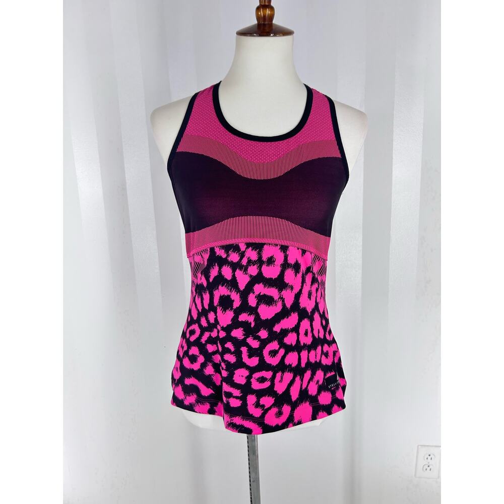 STELLA MCCARTNEY/ADIDAS Women’s Pink/Black Pattern Athletic Tank Sz M